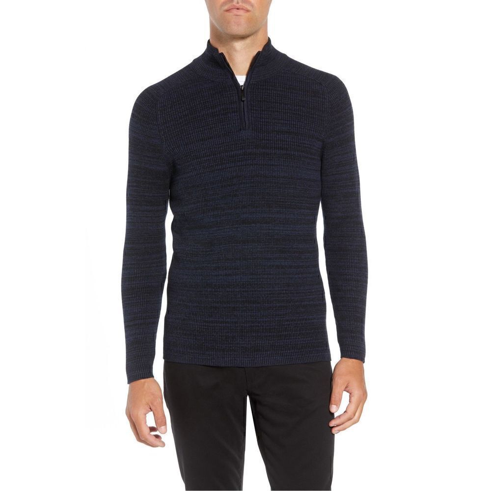 Vince Camuto Quarter Zip Mock Neck Sweater